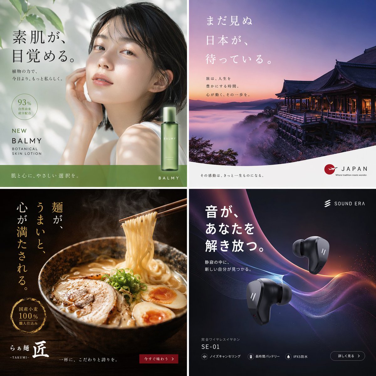 2x2 Japanese Advertisement Grid