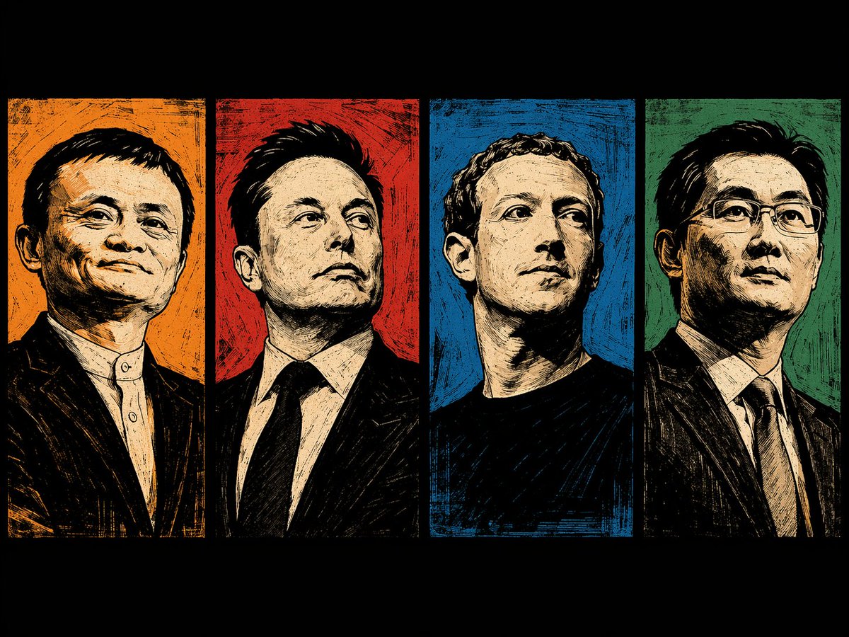 4-Panel Woodcut Portrait Wallpaper