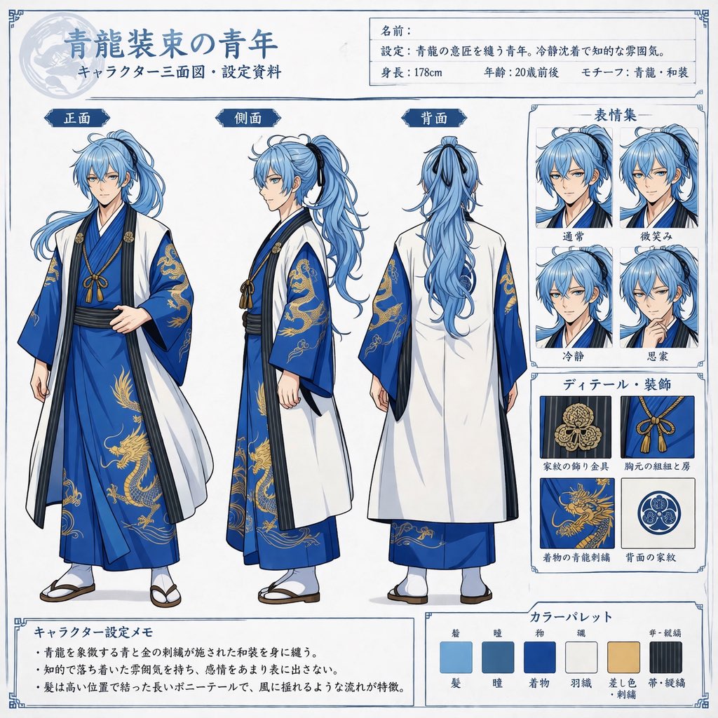 Anime Character Reference Sheet