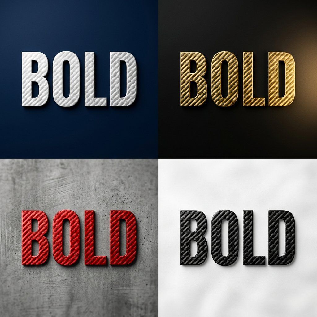 Carbon Fiber Typography