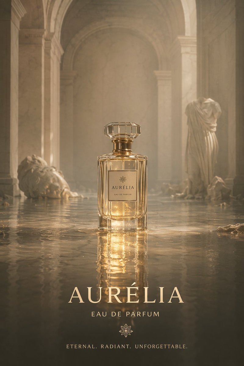 Cinematic Perfume Product Shot in Flooded Ruins