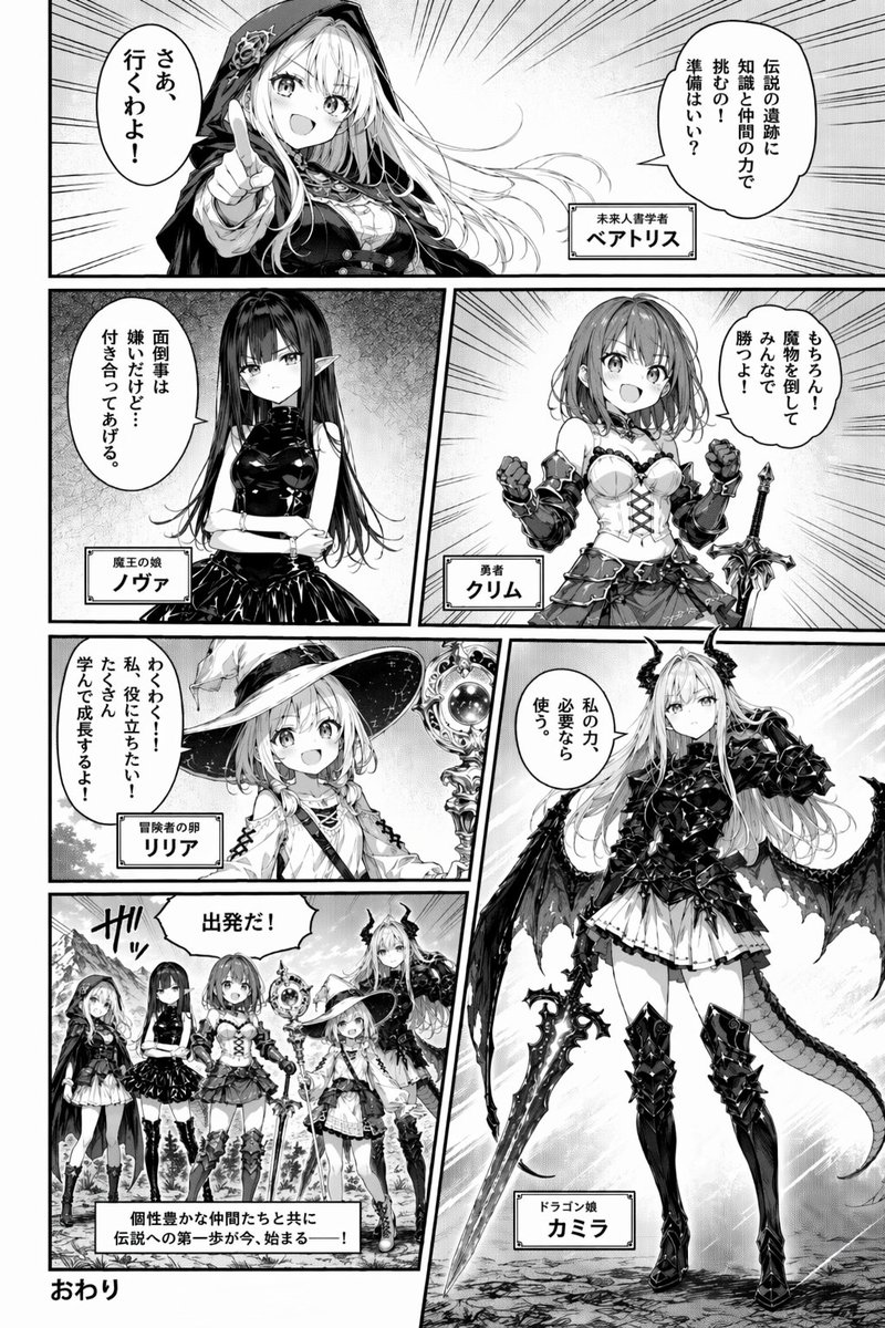 Fantasy Manga Character Introduction Page