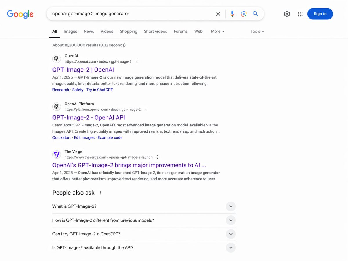 Google Search Results Mockup