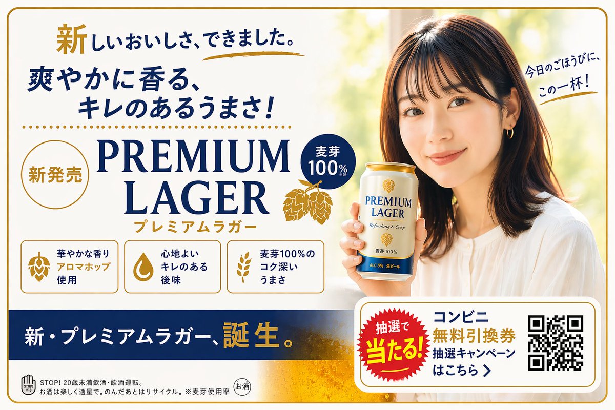 Japanese Beer Advertisement Banner