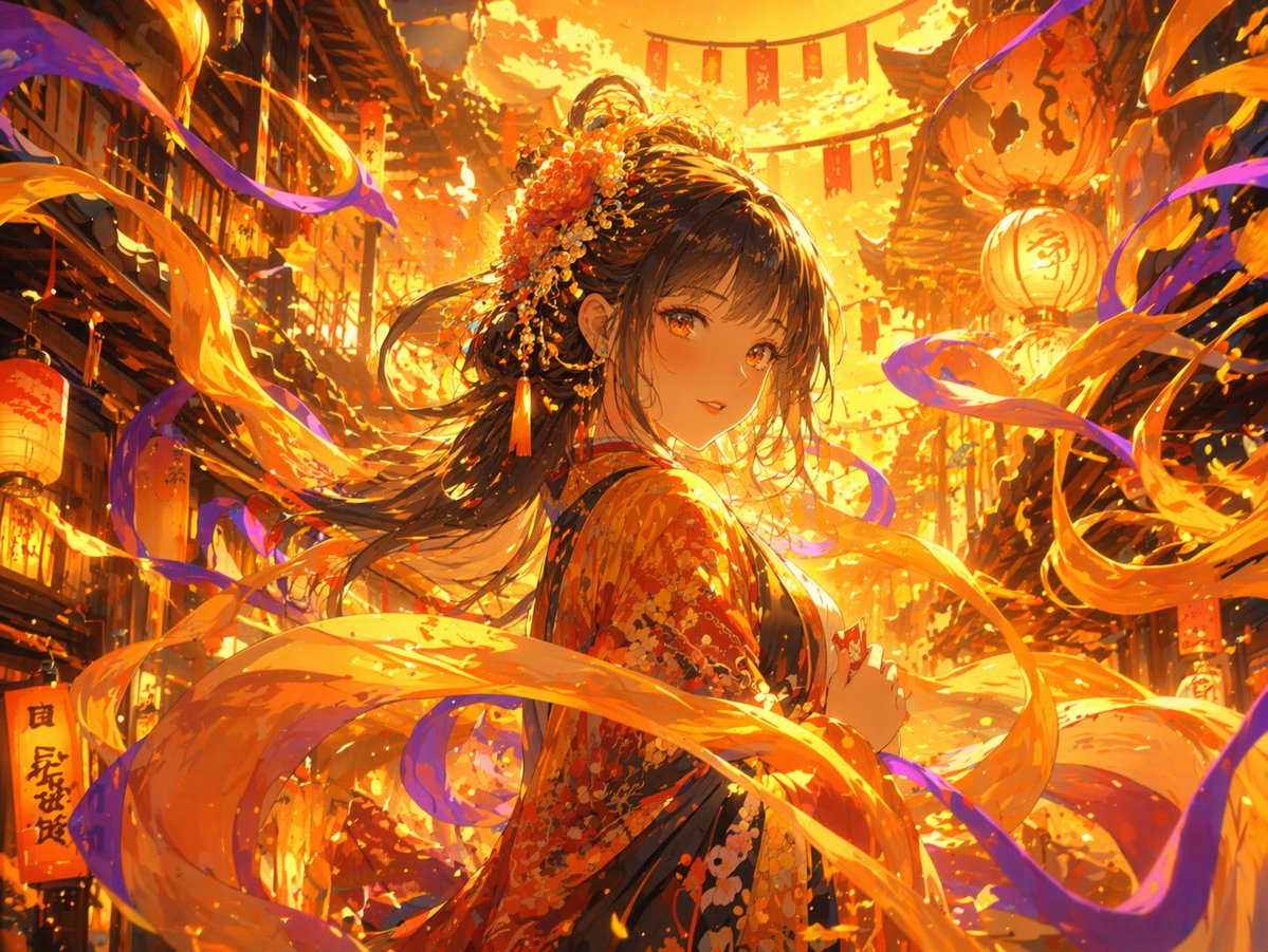 Magical Glowing Ribbon Style Transformation