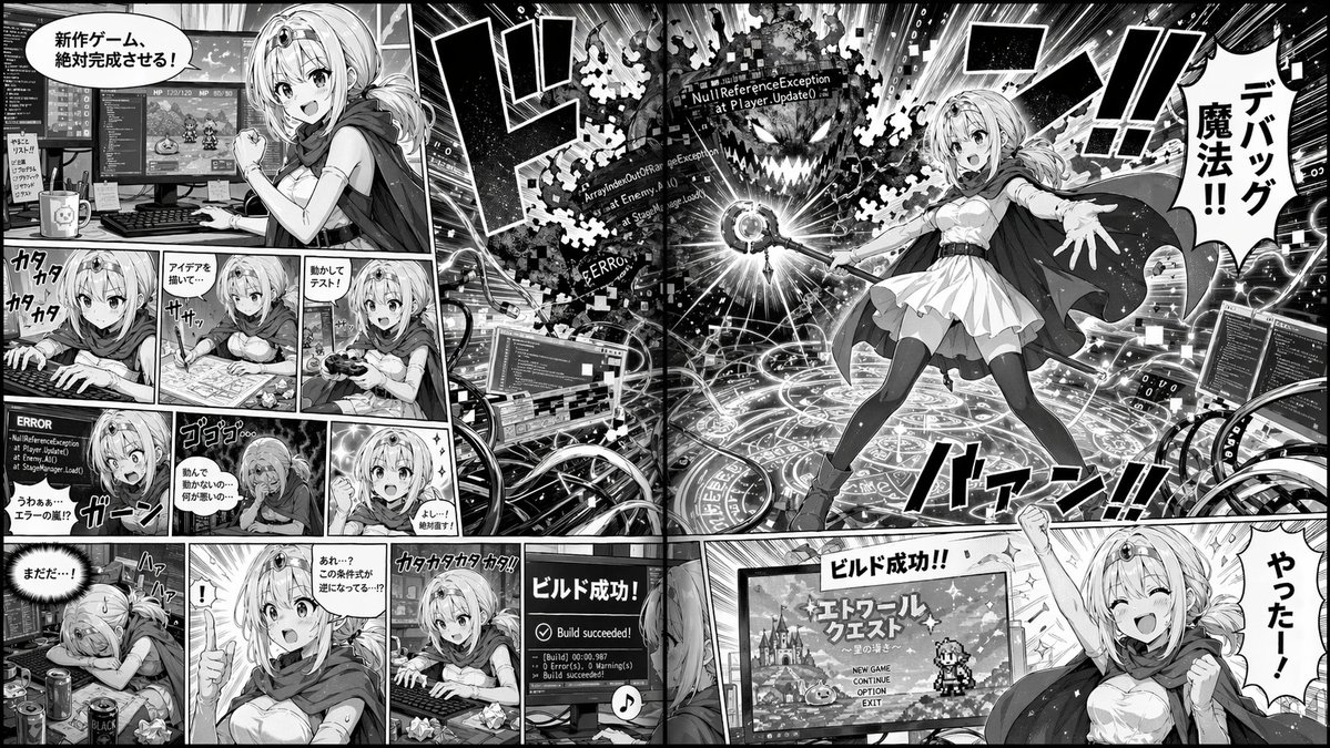 Manga Spread: Fantasy Game Developer