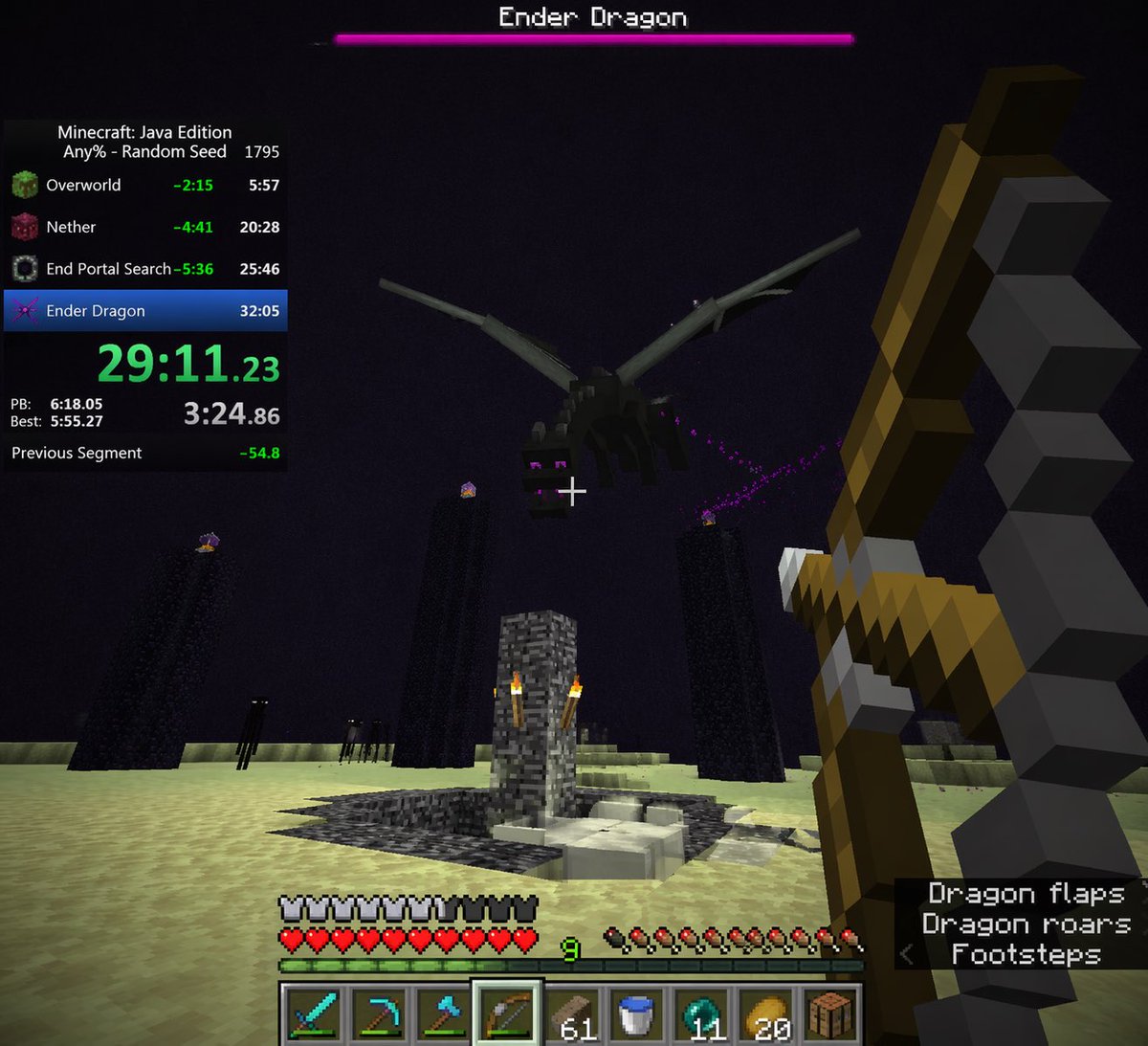 Minecraft Speedrun Screenshot