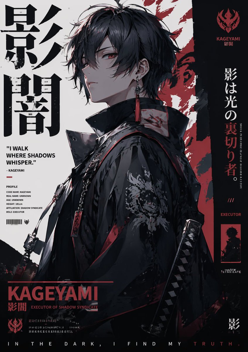 Poster Style Anime Character