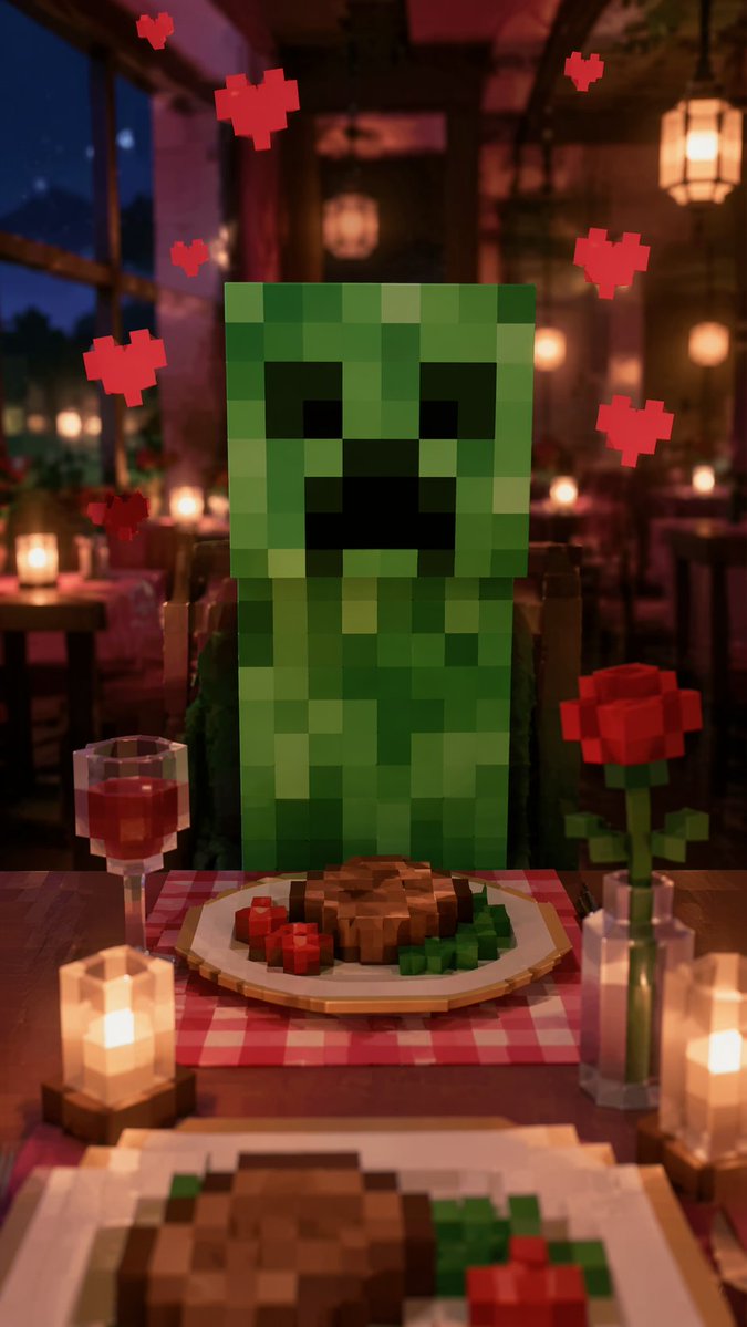 Romantic Voxel Dinner Date