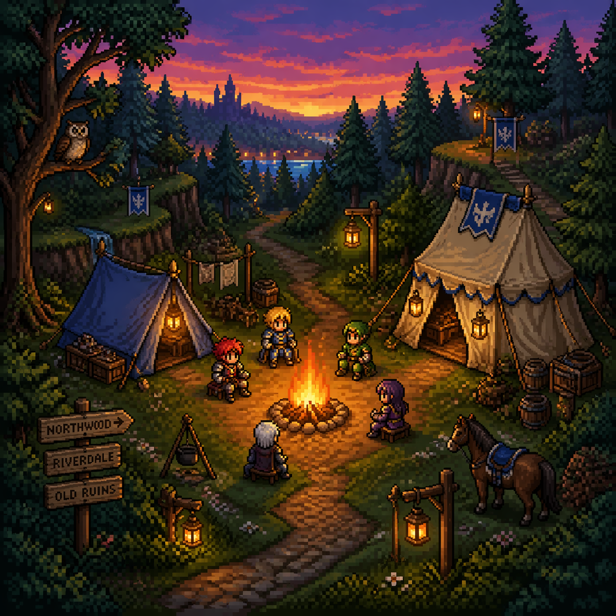 RPG Forest Camp Scene