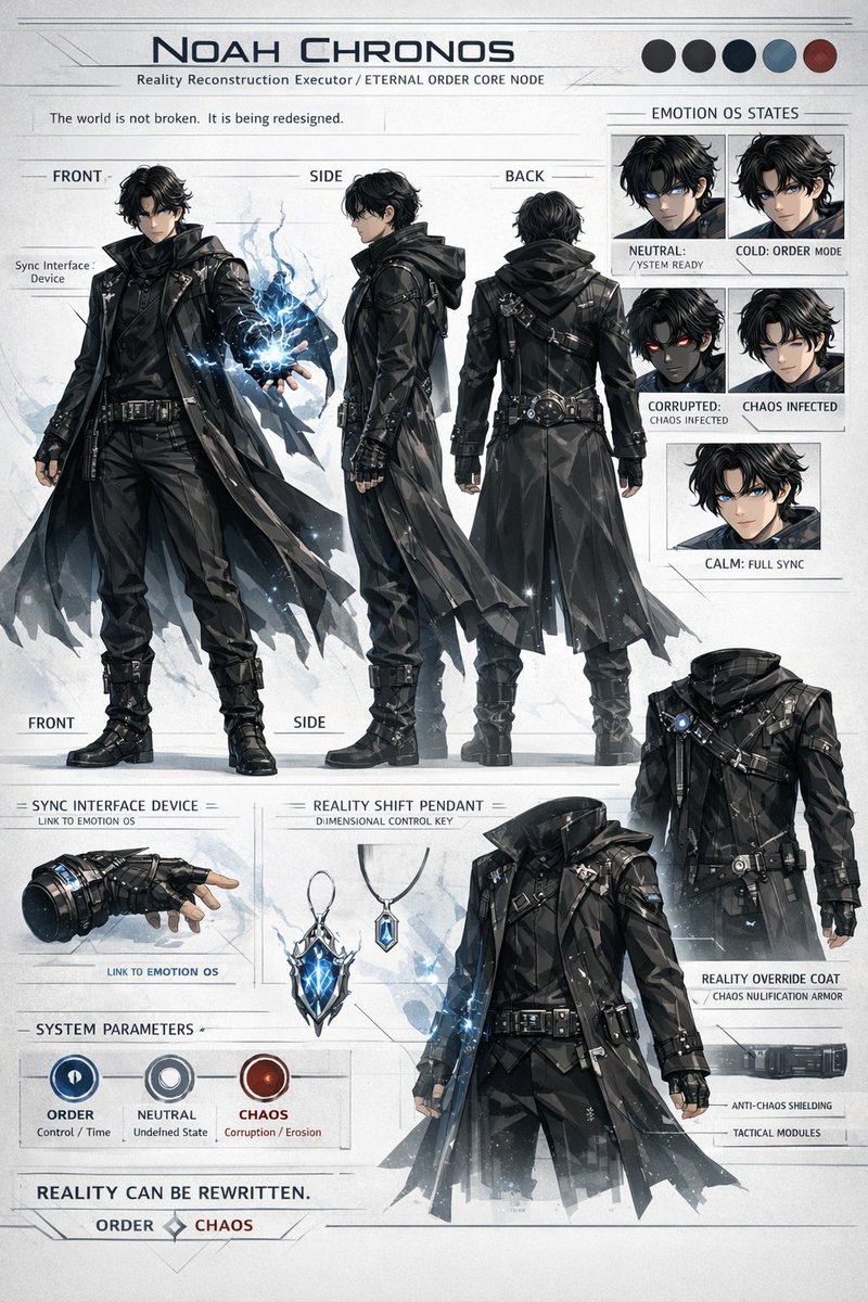 Sci-Fi Tactical Character Reference Sheet