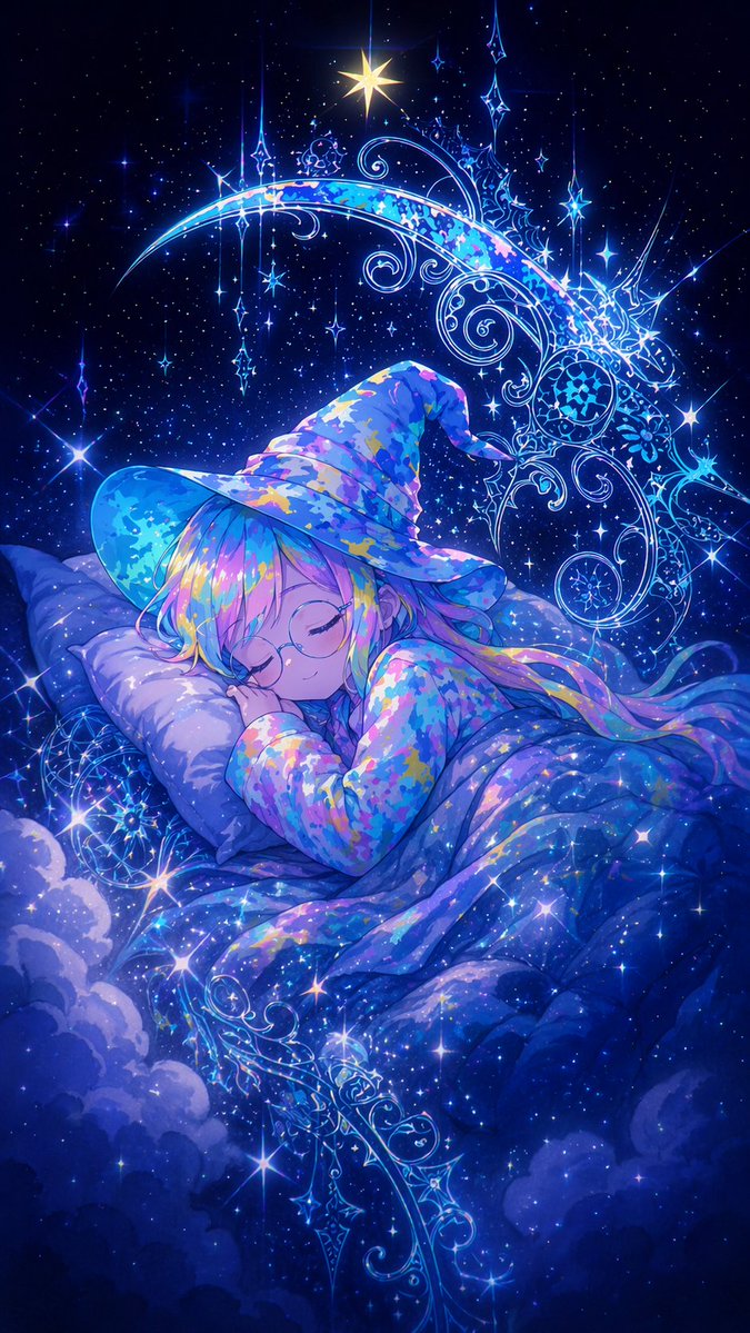 Sleeping Anime Star Witch