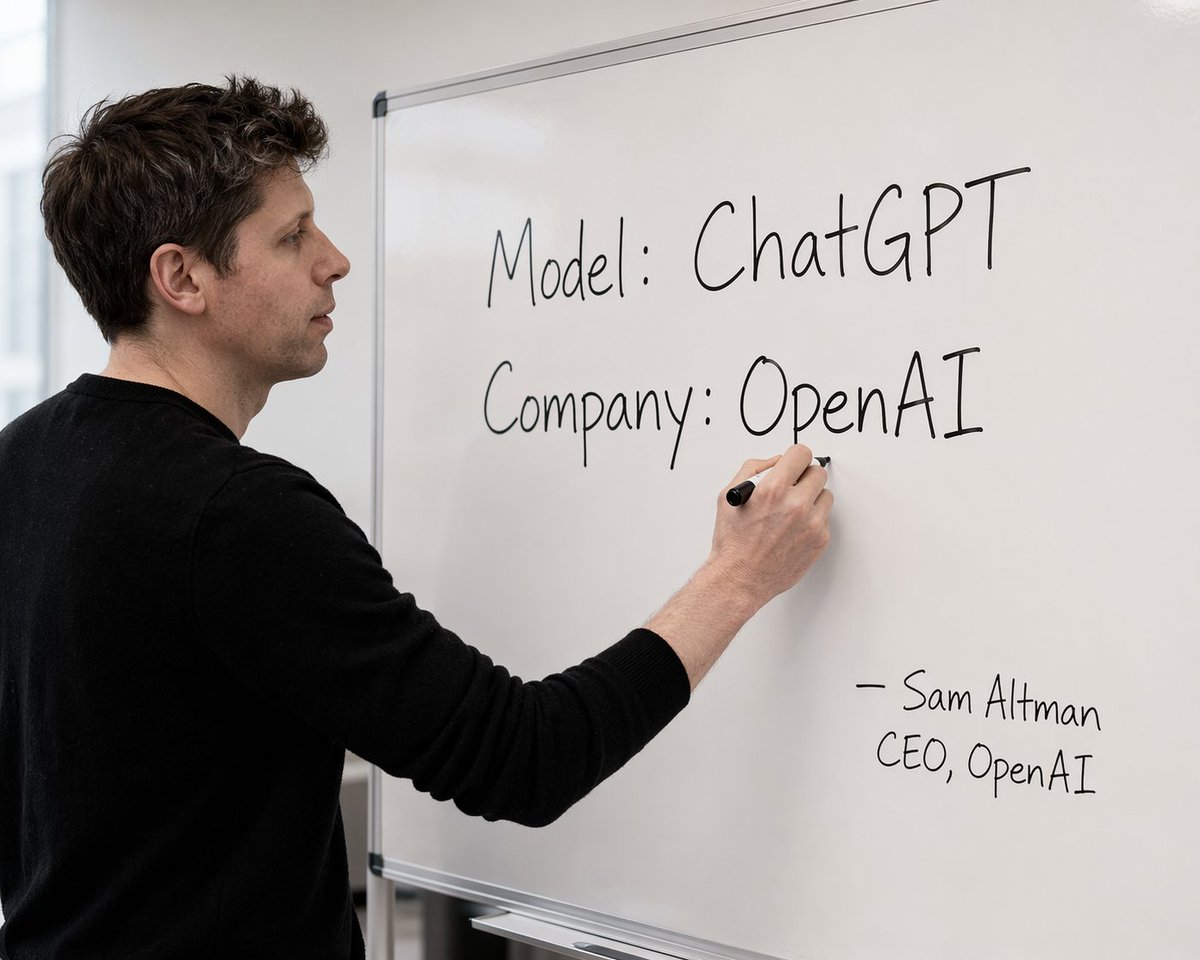 Tech CEO Writing on Whiteboard