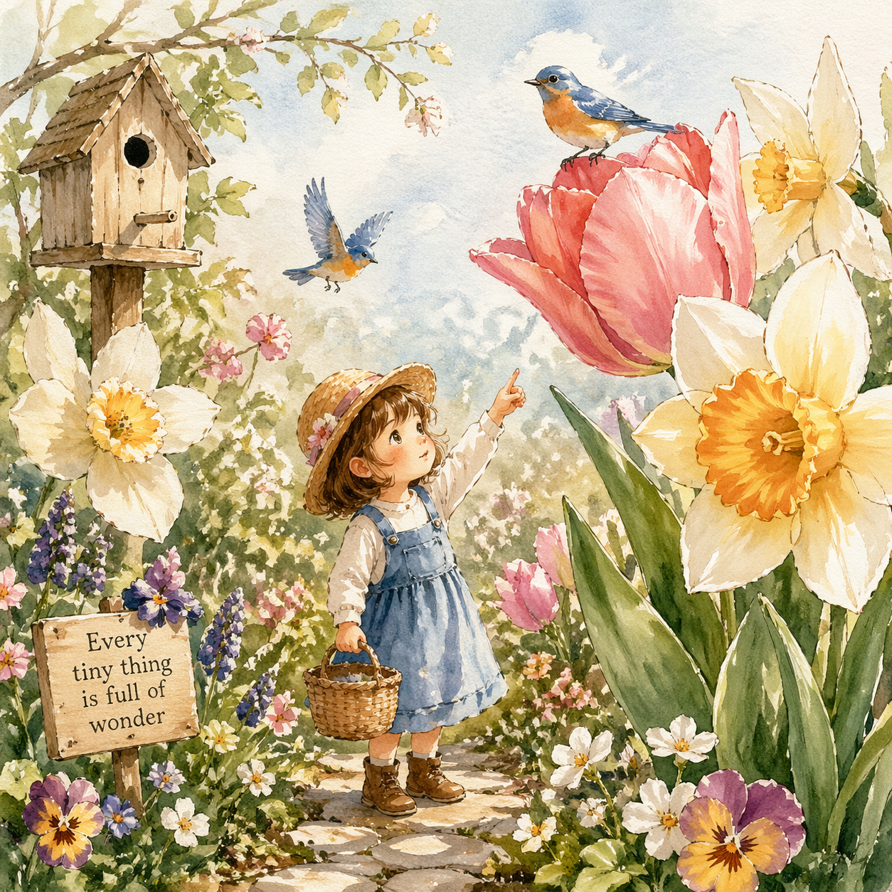 Watercolor Storybook Garden