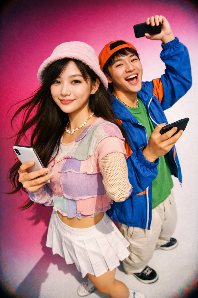 Y2K Retro-Tech Youth Portrait